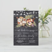 ドリンク&食べBe Merry Christmas Holidayパーティー 招待状 (スタンド正面)