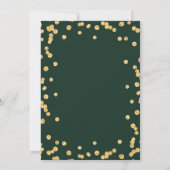 ドリンクBe食べ金ゴールドメリーグリッタークリスマスリボングリーン 招待状 (裏面)