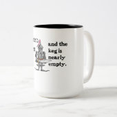 ドリンクmead、スライ・ドラゴンおもしろい・マやる気を起こさせるグ ツートーンマグカップ (正面右)