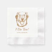 ドリンクOn Us Petsカスタムスケッチ結婚ズ 縁ありカクテルナプキン (正面)