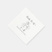 ドリンクUsシックモダンミニマ結婚リスト スタンダードカクテルナプキン (角)