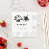 ドリンクUsペットカスタムズスケッチ結婚ナプキ 縁ありカクテルナプキン (インサイチュ)