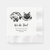 ドリンクUsペットカスタムズスケッチ結婚ナプキ 縁ありカクテルナプキン (正面)