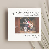 ドリンクUsペットキャットドッグフォト披露宴カクテル スタンダードカクテルナプキン