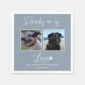 ドリンクUsペット写真の書結婚道 スタンダードカクテルナプキン (正面)
