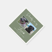 ドリンクUsペット写真の書結婚道 スタンダードカクテルナプキン (角)