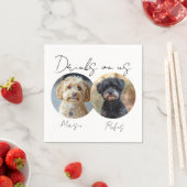 ドリンクUs Pet Dog 2写真結婚s スタンダードカクテルナプキン (インサイチュ)