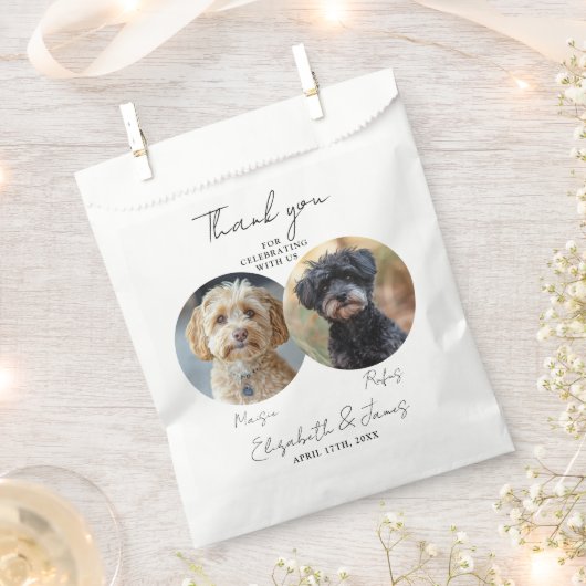 ドリンクUs Pet Dog 2写真結婚s フェイバーバッグ (クリップ留めされた状態)