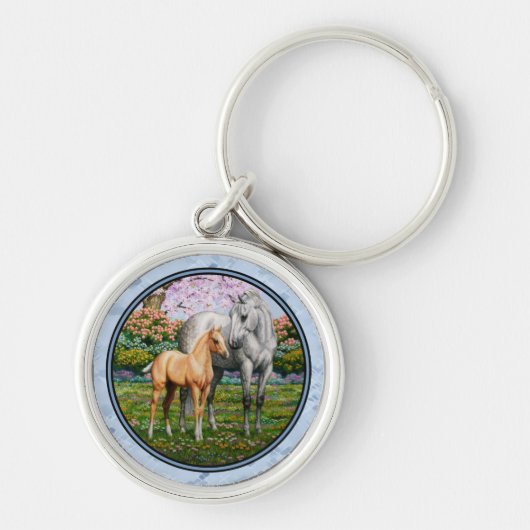 ドリンググレークオーターホースマーレパロミノフォール キーホルダー (正面)