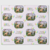 ドリンググレークオーターホースマーレパロミノフォール ラッピングペーパー (フラット)