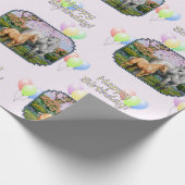 ドリンググレークオーターホースマーレパロミノフォール ラッピングペーパー (角)