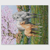 ドリンググレークオーターホースマーレパロミノフォール ラッピングペーパー (フラット)