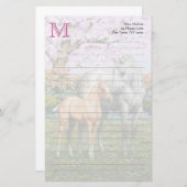 ドリンググレークオーターホースマーレパロミノフォール 便箋 (正面/裏面)