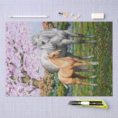 ドリンググレークオーターホースマーレパロミノフォール 薄葉紙 (クラフト)