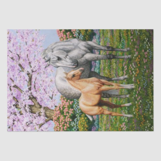 ドリンググレークオーターホースマーレパロミノフォール 薄葉紙 (正面)