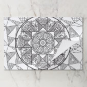 ドリングパッド – 抽象芸術三角形 ペーパーパッド (折り畳み)