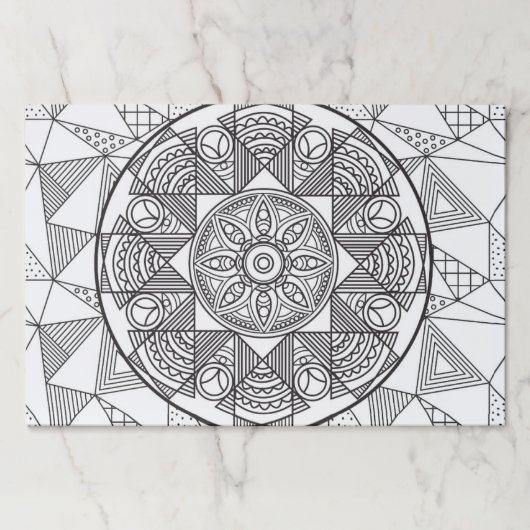 ドリングパッド – 抽象芸術三角形 ペーパーパッド (正面)