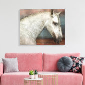 ドリンゴグレイアンダルシアンホースポートレート キャンバスプリント (インサイチュ (リビング))