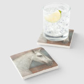 ドリンゴグレイアンダルシアンホースポートレート ストーンコースター (横)