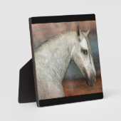 ドリンゴグレイアンダルシアンホースポートレート フォトプラーク (正面)