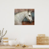ドリンゴグレイアンダルシアンホースポートレート ポスター (キッチン)