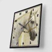 ドリンゴグレイアンドラウシアンホース スクエア壁時計 (傾斜)