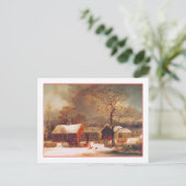 ドリーによるクリスマスの冬のメリーシーン シーズンポストカード (スタンド正面)