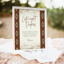 ドリーアステカウエスタン素朴深夜おむつサイン 台座サイン