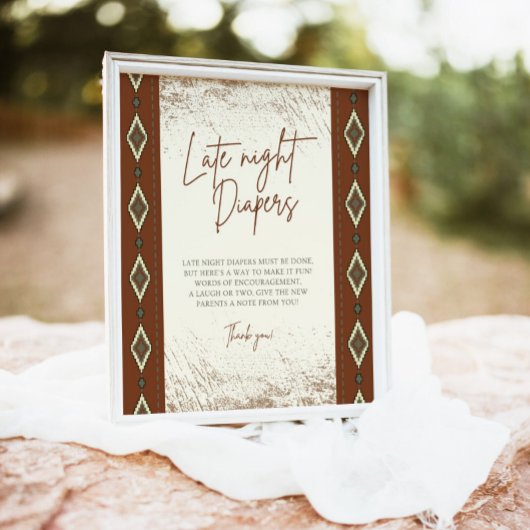 ドリーアステカウエスタン素朴深夜おむつサイン 台座サイン