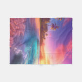 ドリーカラフルミービーチ フリースブランケット (正面(横))