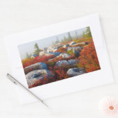 ドリーソdsウィルダネス秋名勝と霧 長方形シール (封筒)