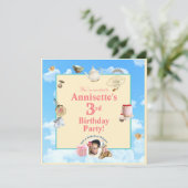 ドリーティーパーティー誕生日招待状 招待状 (スタンド正面)