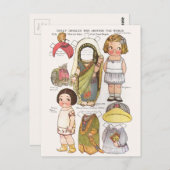 ドリーディングズワールドトリップ紙人形の再印刷 ポストカード (正面/裏面)