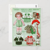 ドリーディンズボーイフレンド紙人形葉書 ポストカード (正面/裏面)