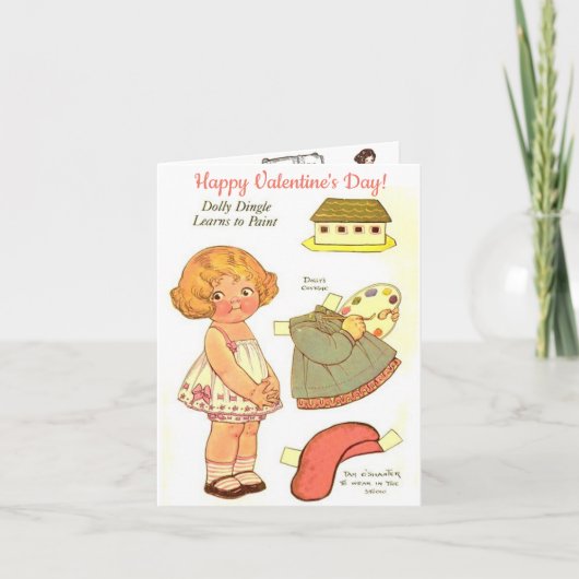 ドリーディンルツー紙人形バレンタインカード シーズンカード (正面)