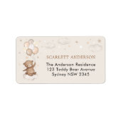 ドリーマイベアバルーンズクラウドスターズ差出人住所 ラベル (正面)