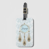 ドリーマエレガントキャッチャーの抽象芸術パーソナライズされた ラゲッジタグ (正面縦)