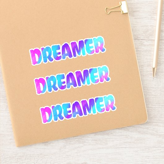 ドリーマカラフルー・ワードアート シール (ノートブック)