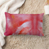 ドリーマスタイリッシューズのピンクと黄色のアートランバーピロー ランバークッション (ブランケット)