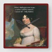 ドリーマディソン&有名な明日の引用文ウォールクロック スクエア壁時計 (正面)