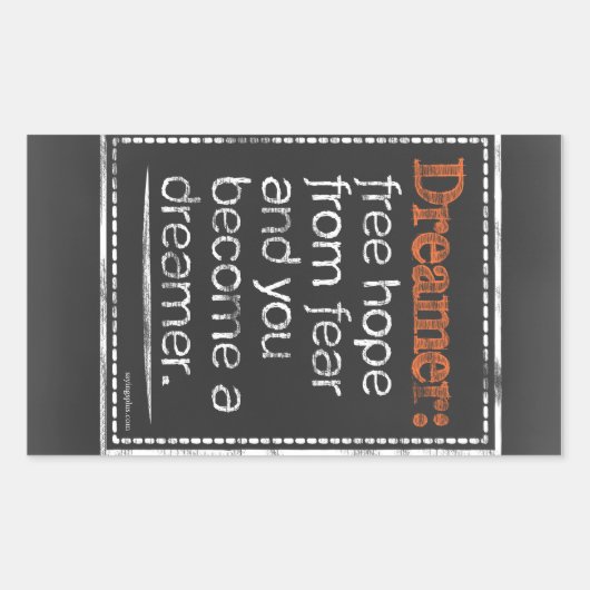 ドリーマー 長方形シール (正面)