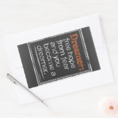 ドリーマー 長方形シール (封筒)