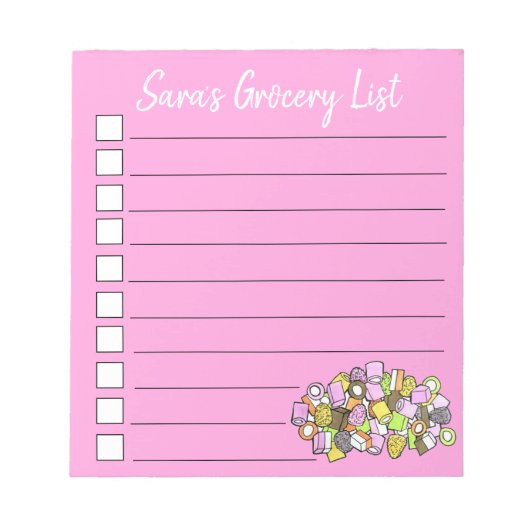 ドリーミックスUKブリティッシュフォンダントコンフェクションキャンディ ノートパッド (正面)