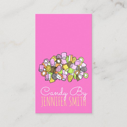 ドリーミックスUKブリティッシュフォンダントコンフェクションキャンディ 名刺 (正面)