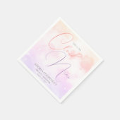 ドリーミモダンパステルピンククラウドナインブライダルシャワー スタンダードカクテルナプキン (角)