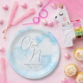 ドリーミモダンパステルブルークラウドナインブライダルシャワー ペーパープレート (パーティー)