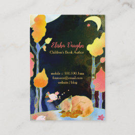 ドリーミングウッドランドキツネイラストレーション 名刺