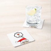 ドリーミングサンユーモアのあるタ紙コースター スクエアペーパーコースター (インサイチュ)