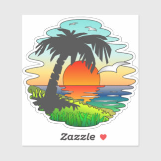 ドリーミングトロピカルサンセットパラダイスエキゾチックビーチ シール