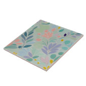 ドリーミントフローラ抽象芸術パステルモダンフラワーズ タイル (側面)